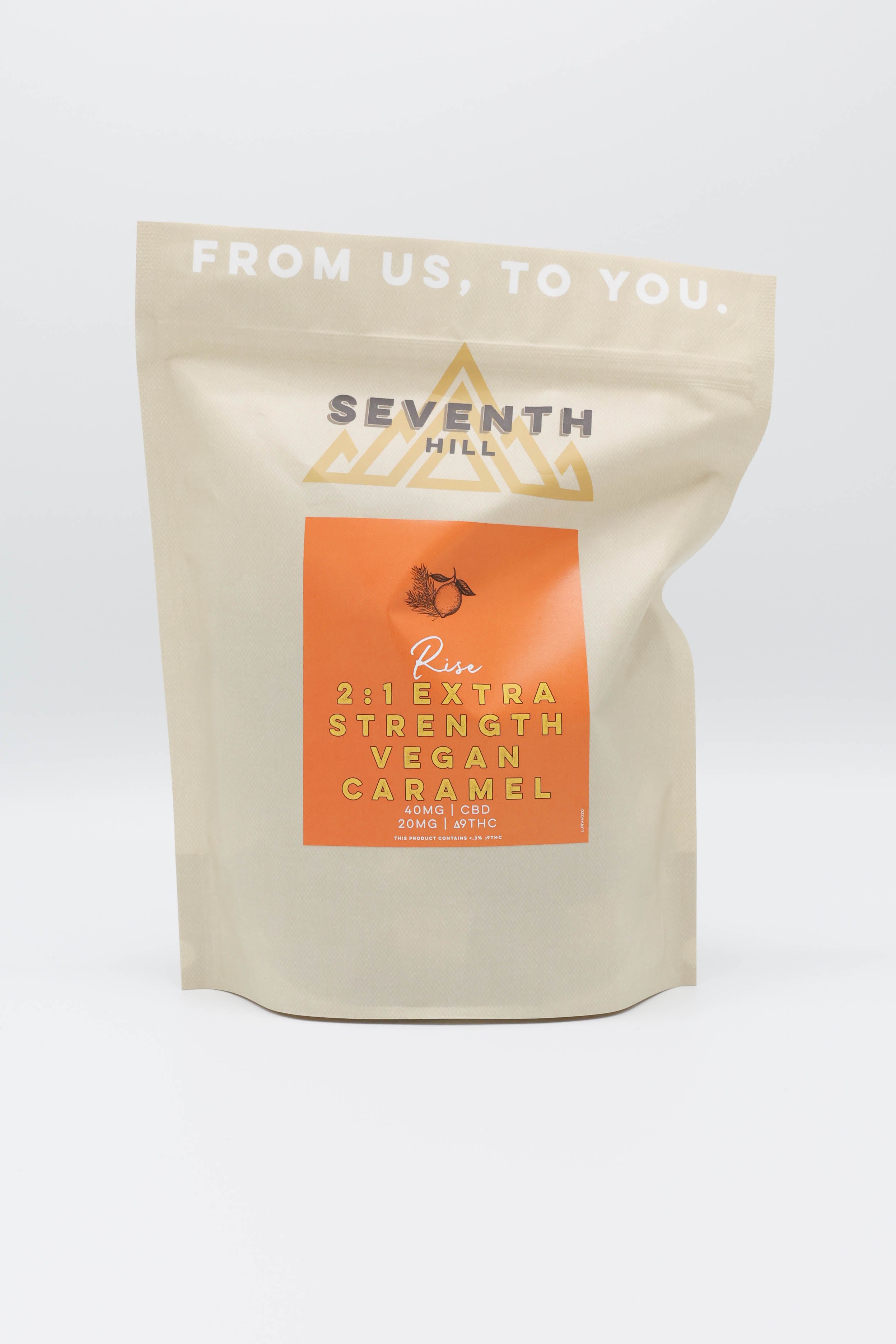 2:1 Rise Extra Strength Vegan Caramels | 40mg CBD + 20mg ∆9THC-2