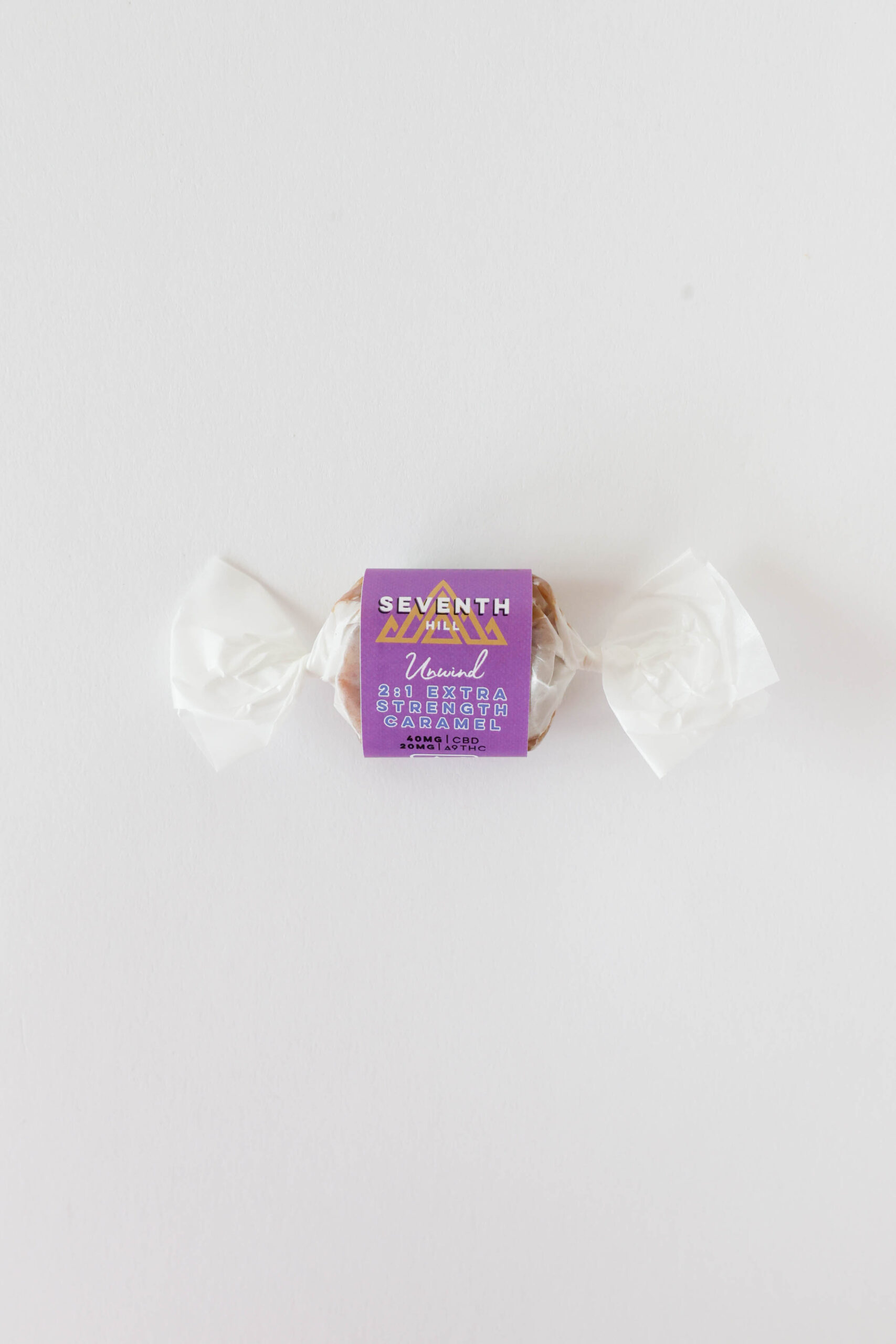 An indica caramel with 40mg CBD and 20mg ∆9THC per piece.