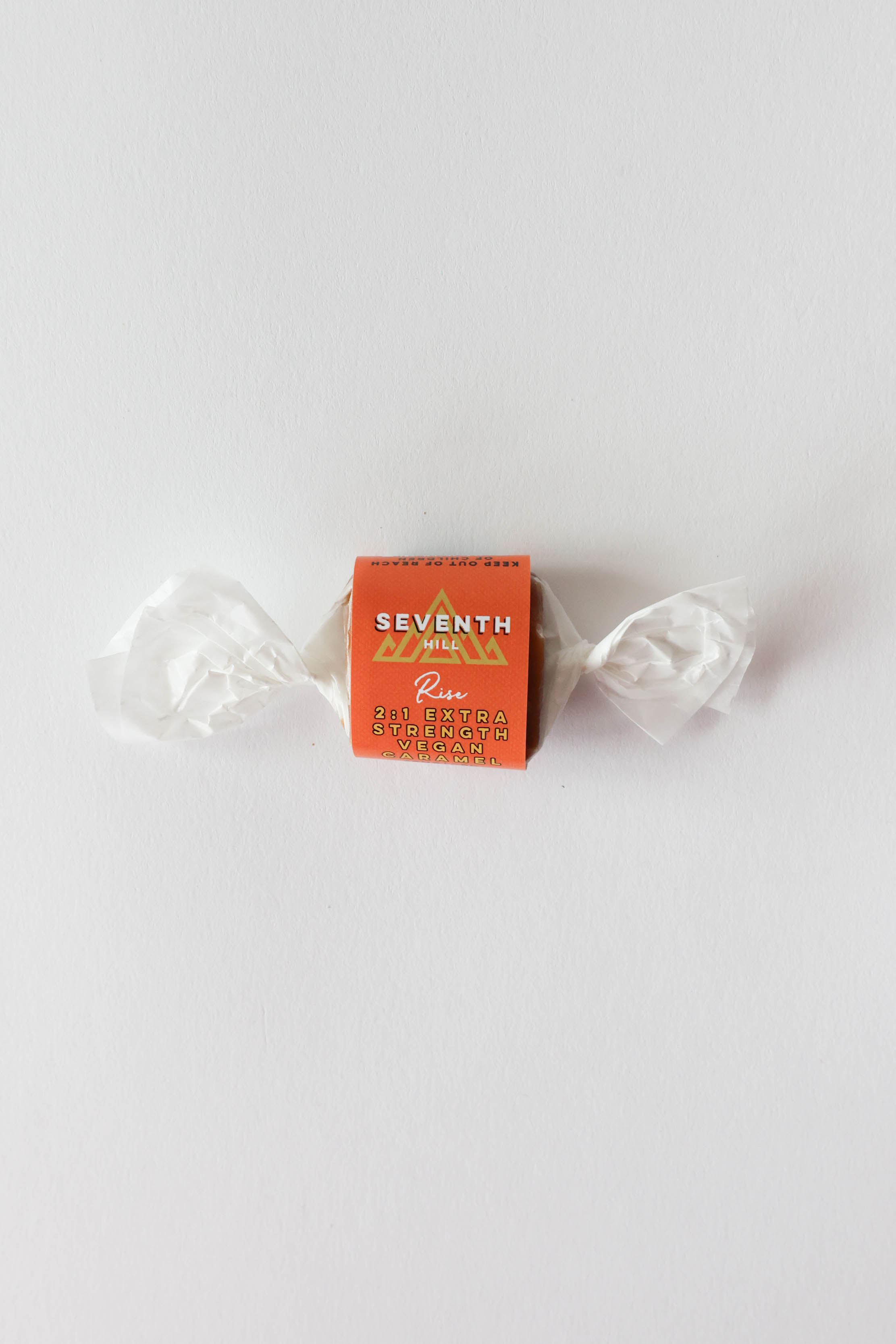 A vegan sativa caramel with 40mg CBD and 20mg ∆9THC per piece.