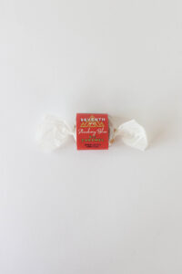 A strawberry flavored caramel with 30mg ∆9THC and 5mg CBD per piece.