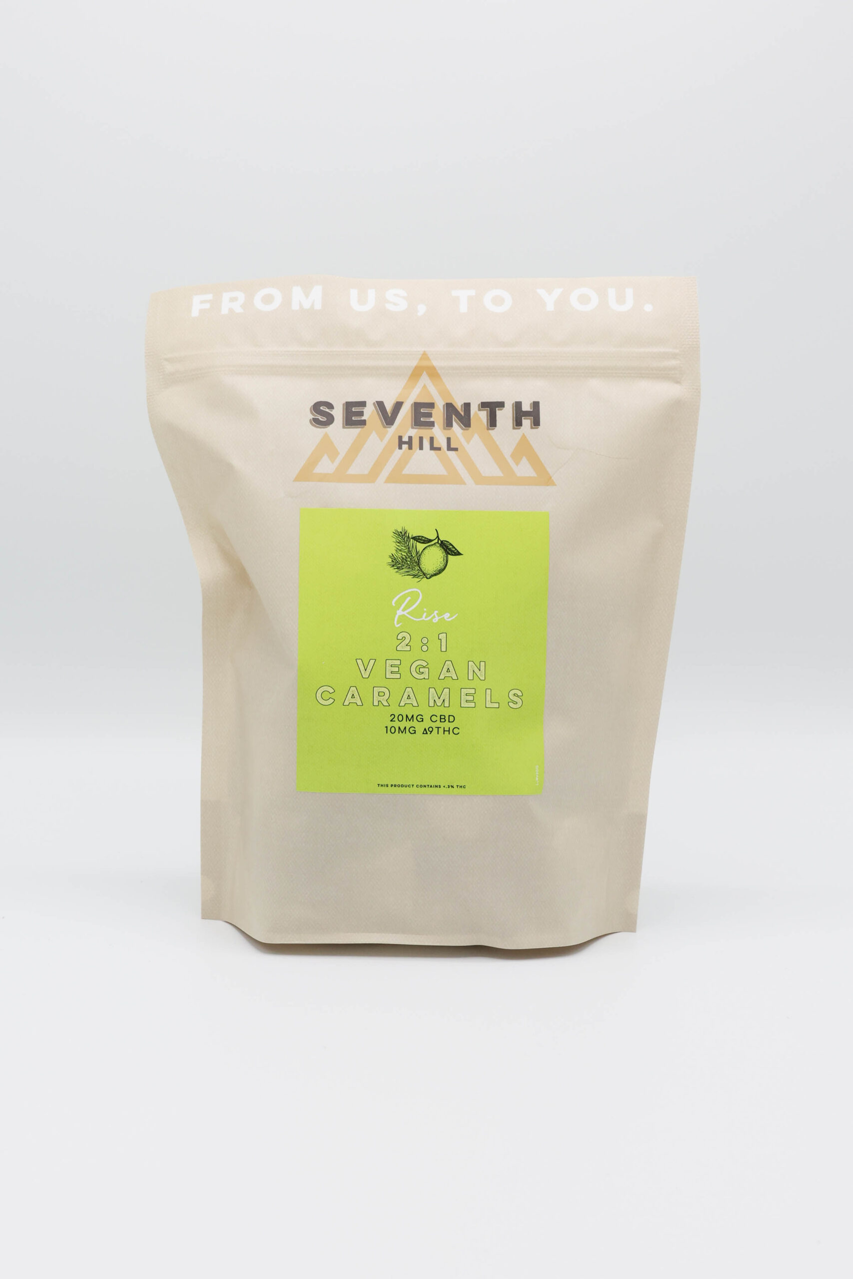 2:1 Rise Vegan Caramels - 20mg CBD and 10mg ∆9THC - Image 2